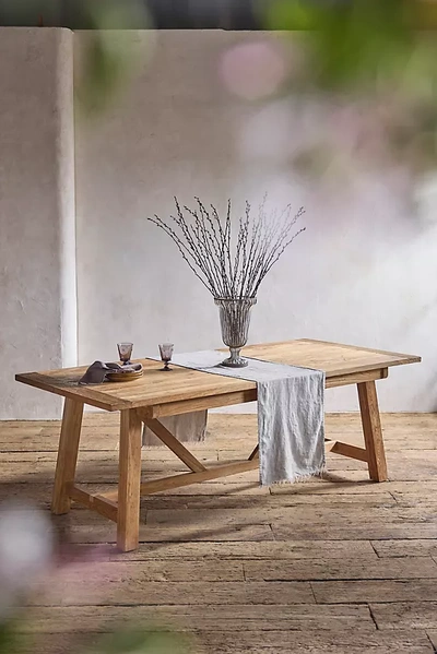 Terrain Braced Leg Teak Extension Table