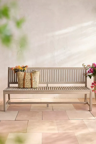 Shop Terrain Classic Teak Garden Three Seat Armless Bench