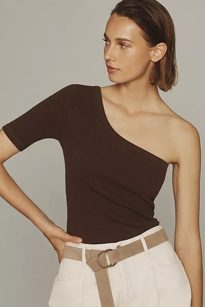 Shop Citizens Of Humanity Savannah One-shoulder Top In Brown