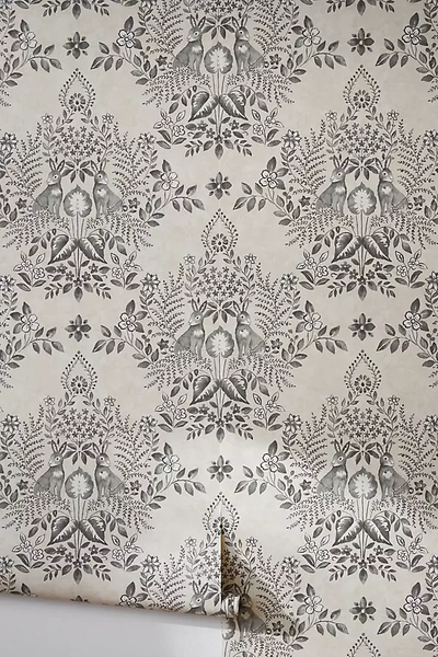 Shop Anthropologie Cottontail Toile Peel-and-stick Wallpaper By Ben & Erin Napier