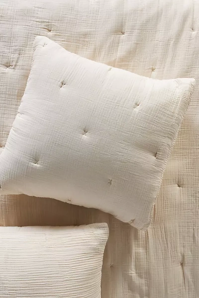 Shop Anthropologie Elysian Cross-dyed Gauze Square Cushion Cover