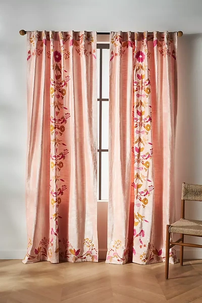 Shop Anthropologie Embroidered Fiori Curtain