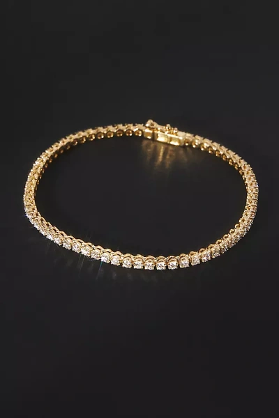 Shop Anthropologie Bezel Disc Diamond Bracelet In Gold