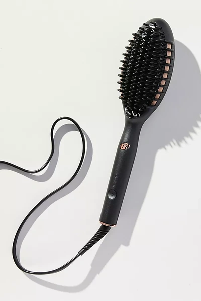 Shop T3 Edge Heated Smoothing & Styling Brush In Black