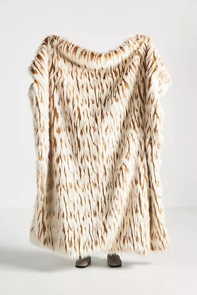 Shop Anthropologie Tatum Faux Fur Throw Blanket