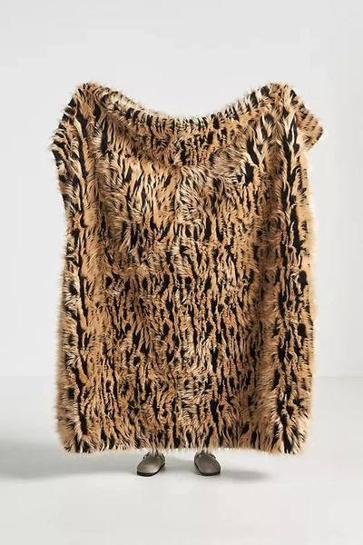 Shop Anthropologie Tatum Faux Fur Throw Blanket