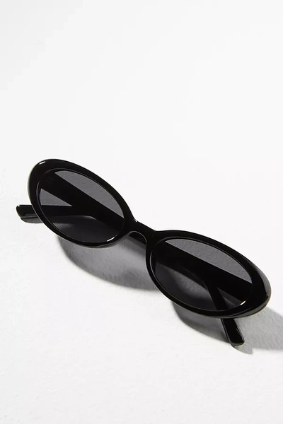 Shop Fifth & Ninth Taya Oval Polarized Sunglasses In Black