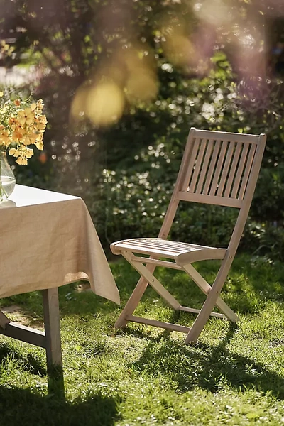 Terrain Folding Teak Side Chairs, Set Of 2