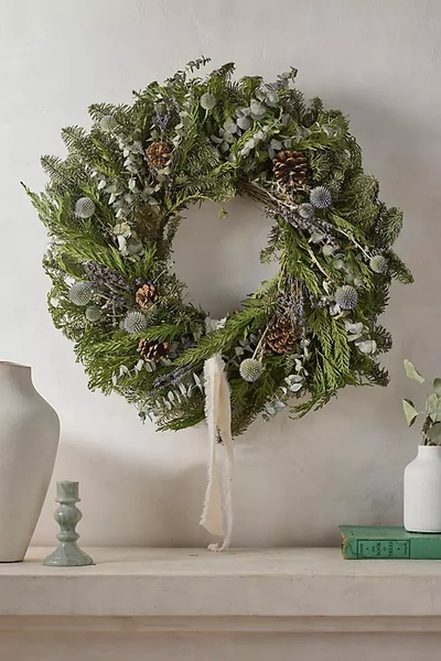 Terrain Fresh Evergreen, Lavender + Eucalyptus Wreath