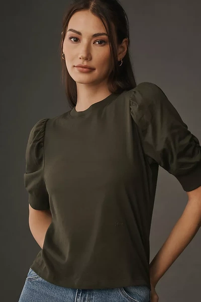Shop Frame Frankie T-shirt Top In Green