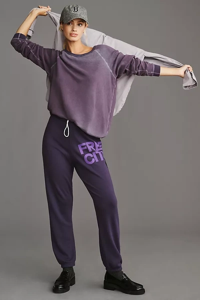 Shop Freecity Sweatpants In Purple