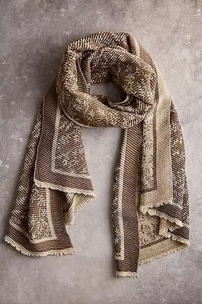 Terrain Garden Floral Crinkle Scarf In Green