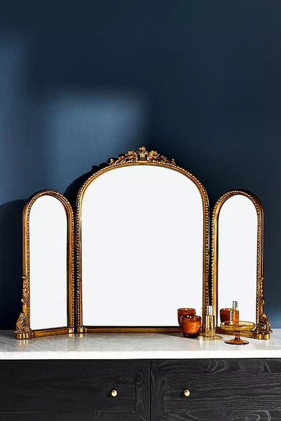 Shop Anthropologie Gleaming Primrose Triptych Mirror