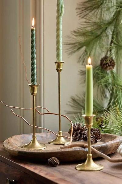 Shop Terrain Antiqued Brass Candlestick, Tall In Multicolor