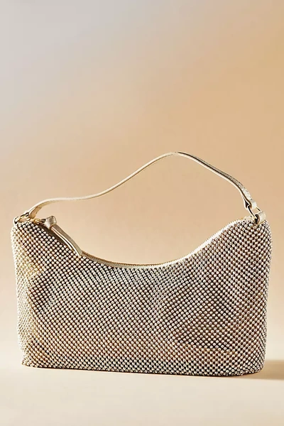 Shop Loeffler Randall Cam Gold Diamanté Baguette Bag