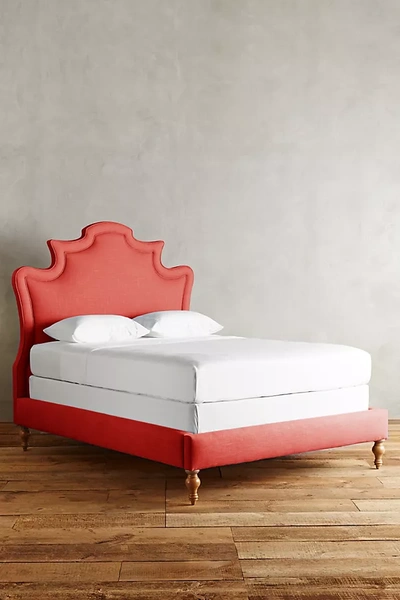 Shop Anthropologie Linen Ainsworth Bed In Red