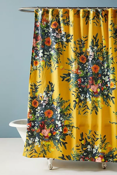 Shop Anthropologie Marcene Bouquet Shower Curtain In Multicolor