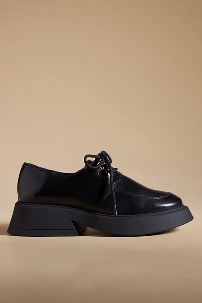 Shop Maeve Flared Oxford Loafers In Black