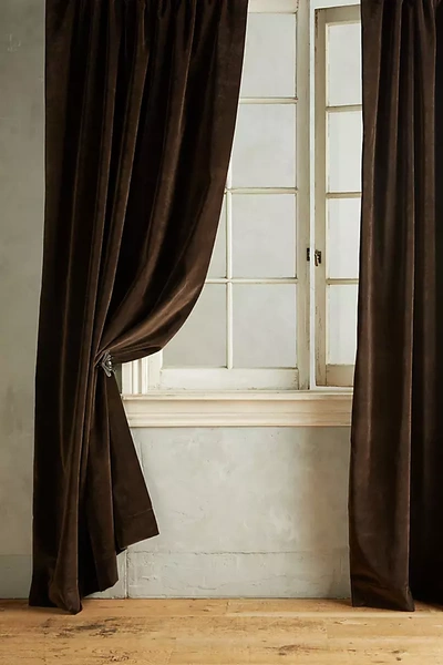 Shop Anthropologie Matte Velvet Curtain