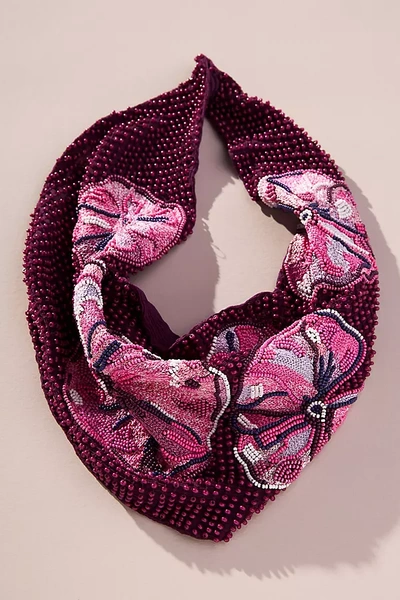 Shop Mignonne Gavigan Poppy Scarf Necklace In Purple