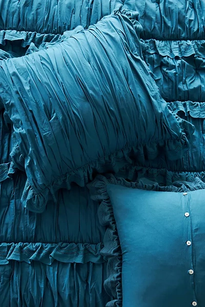 Shop Anthropologie Astride Ruffled Voile Euro Sham