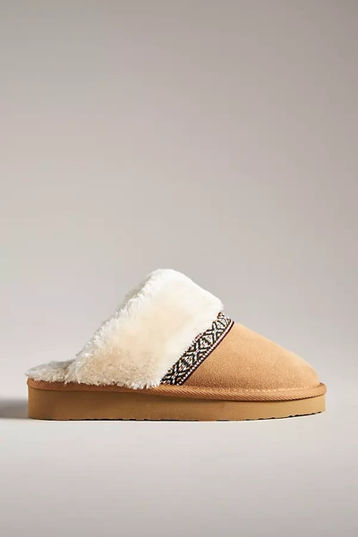 Shop Minnetonka Corie Slippers In Yellow