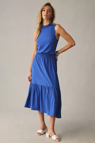 Nation Ltd Barrett 90s Midi Dress In Blue
