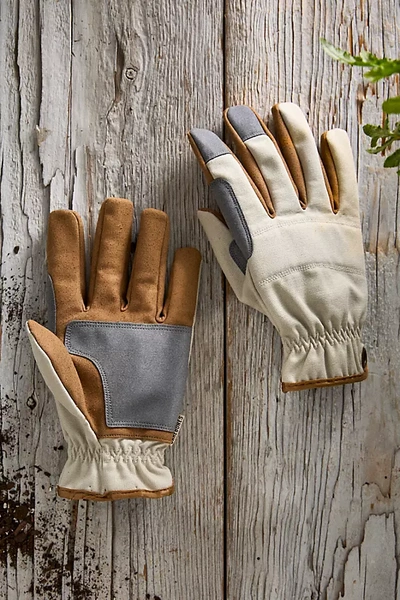 Shop Terrain Barebones Padded Gardening Gloves In Beige