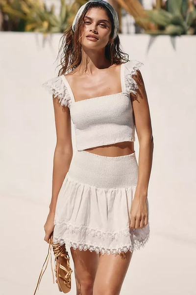 Shop Peixoto Belle Mini Skirt In White