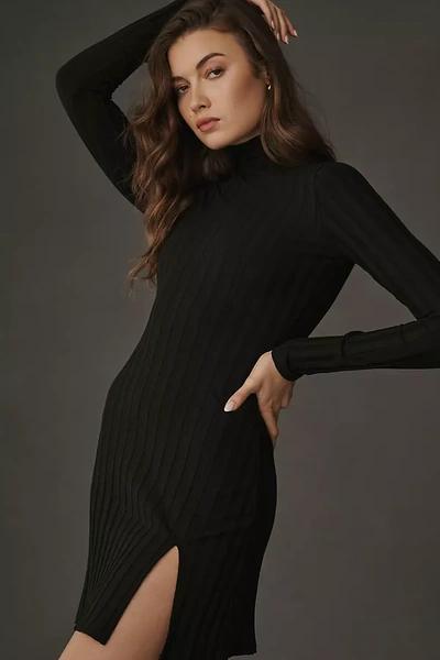 Shop Reformation Libra Knit Mini Dress In Black