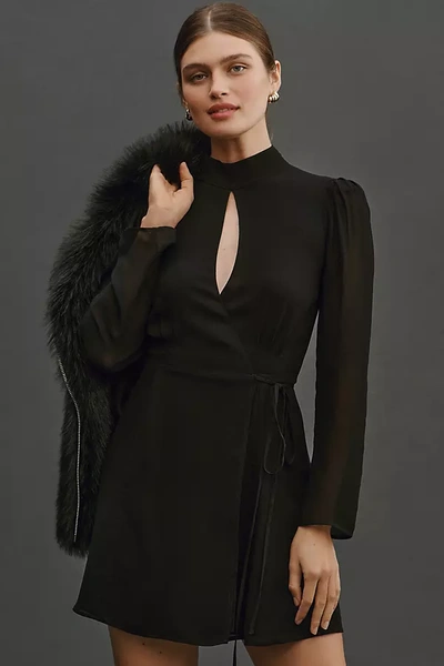 Shop Reformation Ottessa Mini Dress In Black