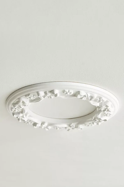 Ekena Millwork Ribbon & Bow Ceiling Medallion In White