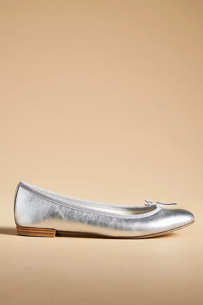 Shop Repetto Cendrillon Ballerina Flats In Silver