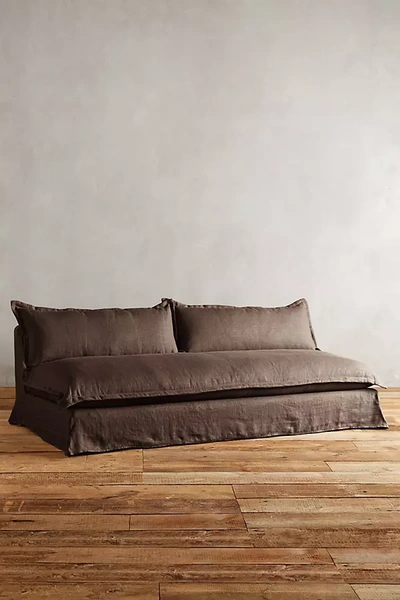 Anthropologie Belgian Linen Tassa Sofa In Brown ModeSens