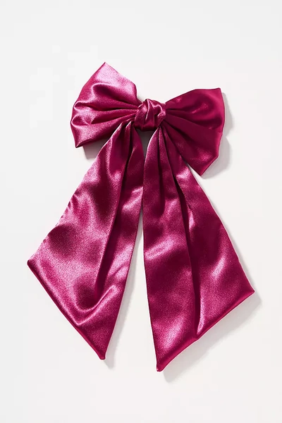 Shop By Anthropologie Satin Bow Hair Barrette In Purple