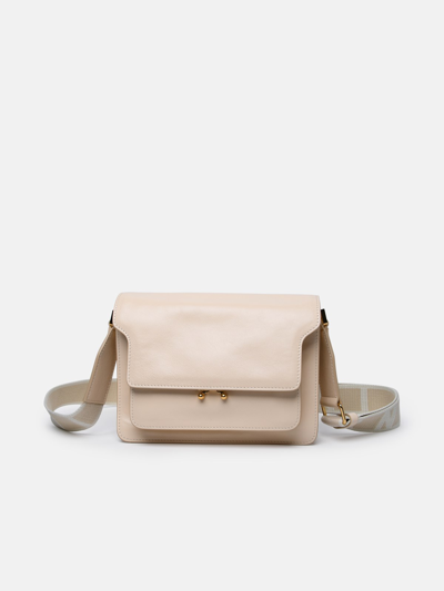 Shop Marni 'trunk Soft E/w' Ivory Cowhide Bag In White