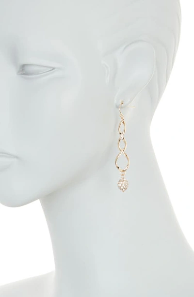 Shop Area Stars Thea Pavé Crystal Ball Spiral Drop Earrings In Gold