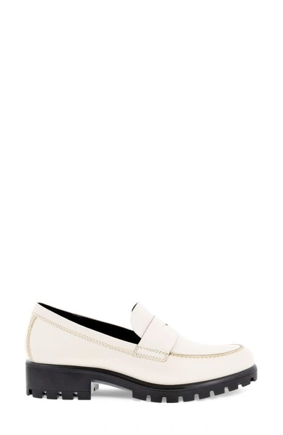 Ecco Women's Modtray Penny Loafers Women's Shoes In Limestone Leather