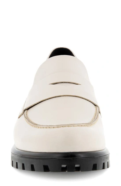 Ecco Women's Modtray Penny Loafers Women's Shoes In Limestone Leather