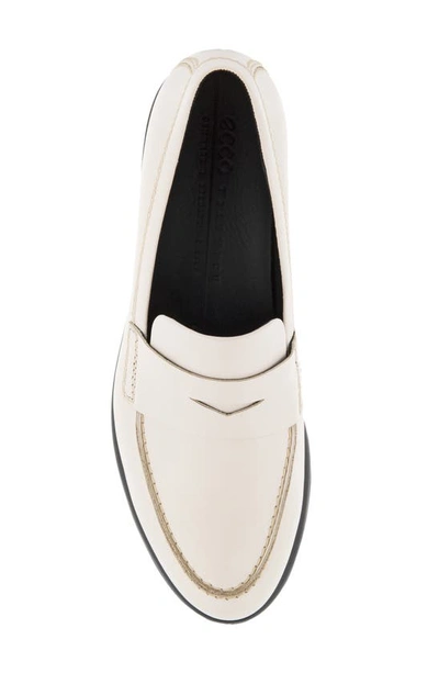 Ecco Women's Modtray Penny Loafers Women's Shoes In Limestone Leather