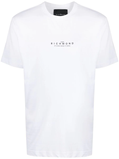 Shop John Richmond T-shirt With Print In White