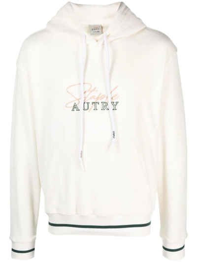 Shop Autry Hoodie With Embroidery X Jeff Staple In White