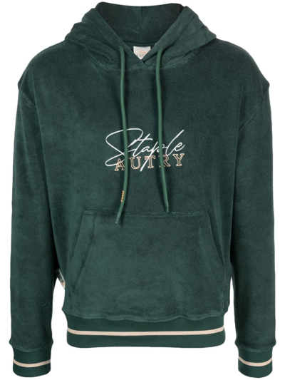 Shop Autry X Jeff Staple Embroidered Sweatshirt In Green