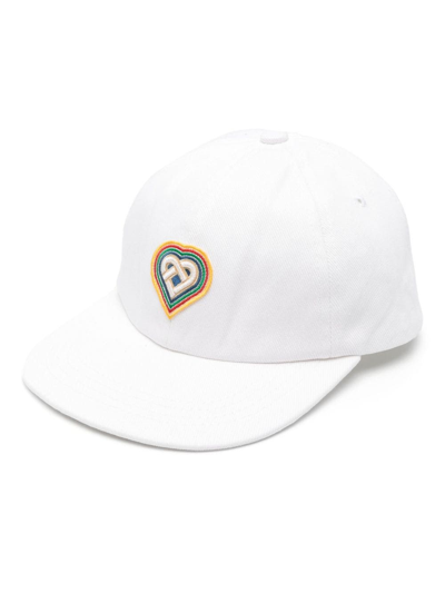 Shop Casablanca Baseball Hat With Embroidery In White