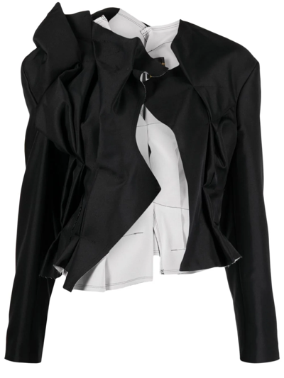 Shop Comme Des Garçons Asymmetric Jacket In Black
