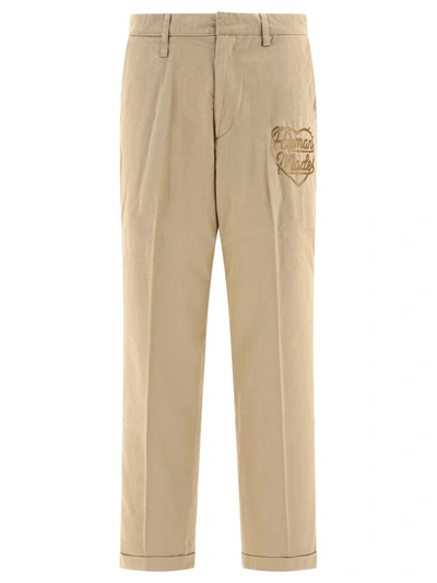 Shop Human Made Chino Trousers In Beige