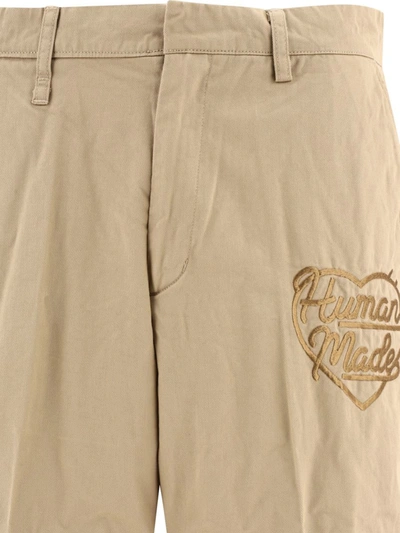 Shop Human Made Chino Trousers In Beige