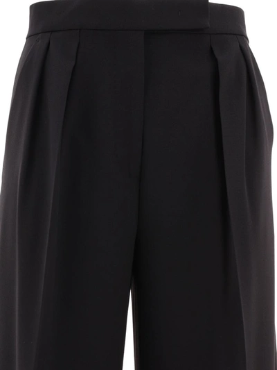 Shop Max Mara Pianoforte "karub" Men's Trousers In Stretch Wool In Black