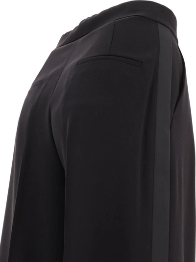 Shop Max Mara Pianoforte "karub" Men's Trousers In Stretch Wool In Black