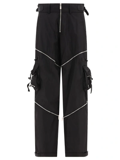 Shop Off-white "zip Cargo" Trousers In Black